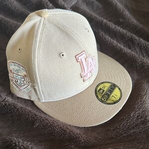 Beige LA Logo Cap